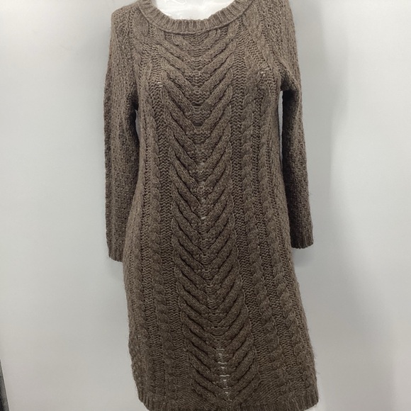 Zara Brown Knit Sweater - Crew Neck - Picture 8 of 8